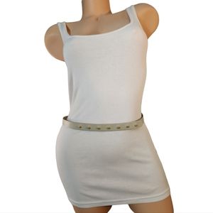 BELT 6 BEIGE & GOLD SIMPLE ADJUSTABLE BELT